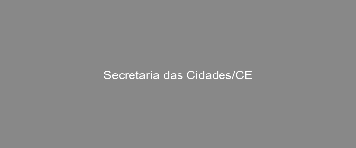 Provas Anteriores Secretaria das Cidades/CE